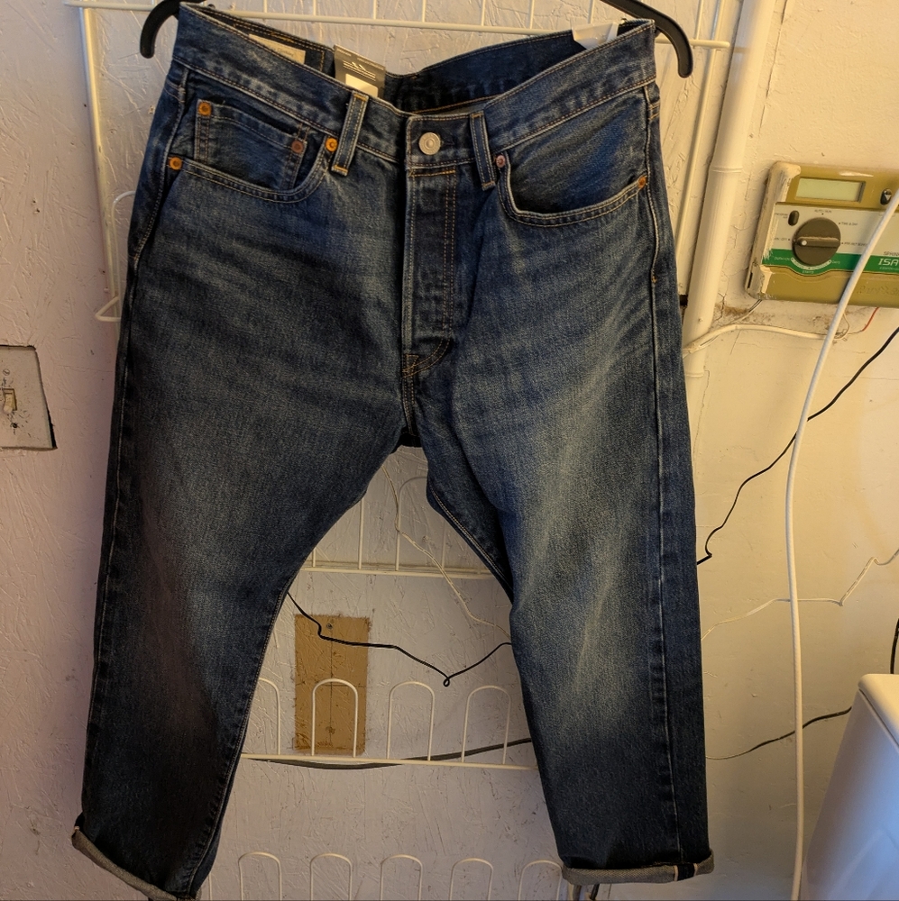 Levi 501 premium tapered selvedge jeans 32x30